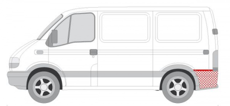 Segment reparatie aripa spate stanga dupa roata NISSAN INTERSTAR; OPEL MOVANO; RENAULT MASTER II intre 1998-2010 [1]