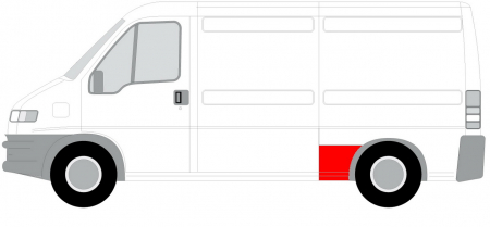 Segment reparatie aripa spate stanga inaintea rotii, medium/varianta lunga CITROEN JUMPER; FIAT DUCATO; PEUGEOT BOXER intre 1994-2006 [1]