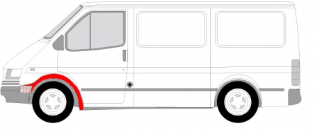 Segment reparatie aripa stanga exterior, antinoroi FORD TRANSIT intre 1986-2000 [1]