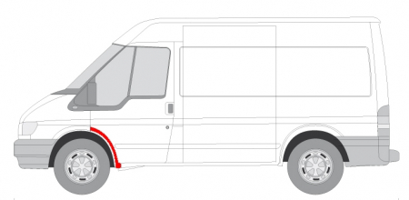 Segment reparatie aripa Stanga (partea din spate) potrivit FORD TRANSIT 2000-2006 [1]