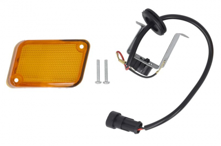 Semnalizator - Semnalizator lateral stanga (culoare sticla: portocaliu, R10W, cu bec) potrivit IVECO EUROTECH MH, EUROTECH MP, EUROTECH MT 01.92-