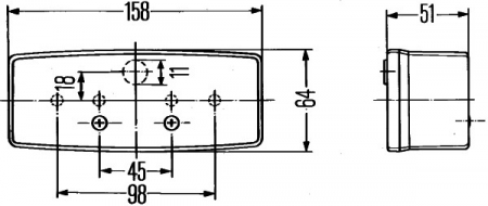 Stop tripla lampa spate dreapta (12/24V, semnalizator, lumini stop, lumini pozitie, lumini numar) DEUTZ FAHR 10000, AGROPRIMA, AGROXTRA, DX dupa 1983 [1]