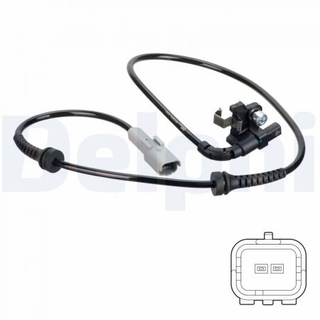 Senzor ABS Spate Dreapta/Stanga potrivit DS DS 4; CITROEN C4, C4 I, C4 II, DS4; PEUGEOT 307, 307/KOMBI, 308, 308 I, 308 I/KOMBI 1.2-2.0D dupa 2000 [2]