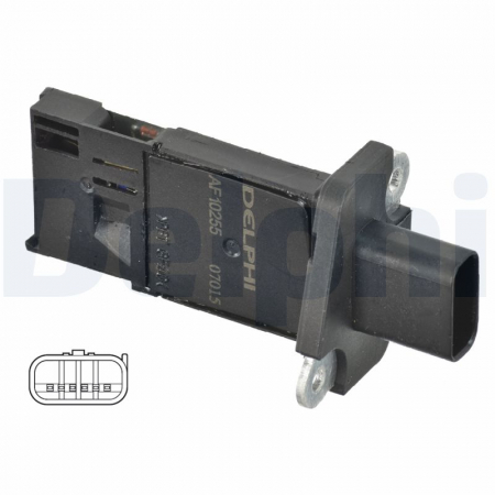 Senzor debitmetru (4 pin, cartus) potrivit VOLVO S80 II, V70 III; CITROEN JUMPER II; FIAT DUCATO; FORD GALAXY II, GALAXY MK II, MONDEO IV, S-MAX, TOURNEO CONNECT, TRANSIT 1.4-3.2D 09.98- [2]