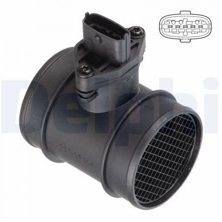 Senzor debitmetru potrivit ALFA ROMEO 147, 156, 166, GT, GTV, SPIDER; FIAT BRAVA, BRAVO I, MAREA, PUNTO, PUNTO/HATCHBACK; LANCIA LYBRA, THESIS; OPEL MERIVA A 1.4-2.4D 1995-2012 - (5 pin, modul) [2]