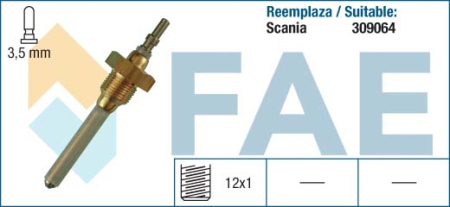 Electrica - Senzor nivel lichid racire potrivit SCANIA 2, 3, 3 BUS, 4 BUS DS11.14-DTC11.02 dupa 1980