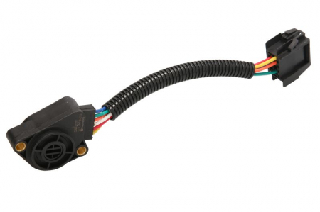 Electrica - Senzor pozitie accelerator potrivit VOLVO FH12, FH16, FM10, FM12, FMX dupa 1993 - (cu sirma; dreptunghiular; ecartament; negru; priza)