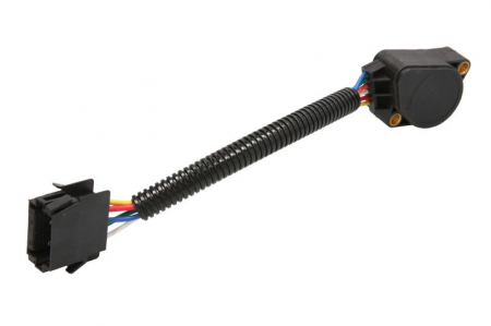Senzor pozitie accelerator potrivit VOLVO FH12, FH16, FM10, FM12, FMX dupa 1993 - (cu sirma; dreptunghiular; ecartament; negru; priza) [1]