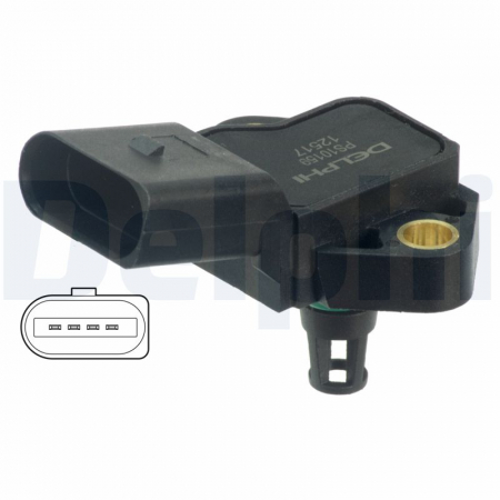 Senzor presiune galerie admisie (4 pin) potrivit AUDI A3, A4 B6, A4 B7, A6 C6, Q3, TT; BENTLEY CONTINENTAL, CONTINENTAL FLYING SPUR, FLYING SPUR; SEAT ALHAMBRA, ALTEA 1.4-6.0ALK 10.96- [2]