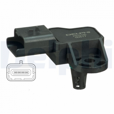 Electrica - Senzor presiune galerie admisie (4 pin) potrivit CITROEN C4 I, C4 II, C4 PICASSO I, C5 III, DS3, DS4, DS5; MINI (R56), (R57), CLUBMAN (R55); PEUGEOT 207, 3008, 308, 308 I 1.6 02.06-
