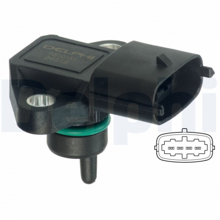 Senzor presiune galerie admisie (4 pin) potrivit HYUNDAI GENESIS, H-1, H-1 / STAREX, H100, MATRIX, PORTER, TERRACAN; KIA CERATO I, K2500, PREGIO 1.5D/2.0/2.5D 07.93- [2]