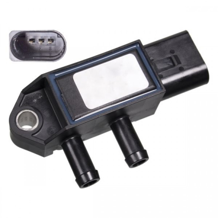 Electrica - Senzor presiune gaze evacuare (numar pini: 3) potrivit AUDI A3, A4 ALLROAD B8, A4 ALLROAD B9, A4 B8, A4 B9, A5, A6 C6, A6 C7, Q3, Q5, TT; SEAT ALHAMBRA, ATECA, LEON 0.8DH-3.0D 07.04-