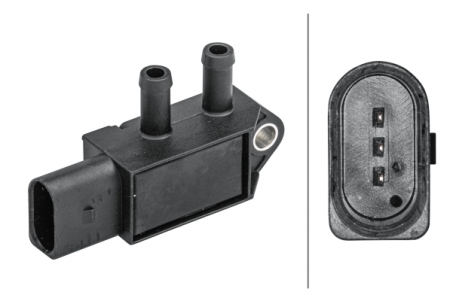 Electrica - Senzor presiune gaze evacuare potrivit AUDI A3, A4 ALLROAD B8, A4 ALLROAD B9, A4 B8, A4 B9, A5, A6 C7, Q2, Q3, Q5, TT; SEAT ALHAMBRA, ATECA, LEON 0.8DH-3.0D dupa 2008 - (numar pini: 3)