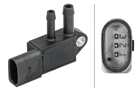 Electrica - Senzor presiune gaze evacuare potrivit AUDI A3, A4 ALLROAD B8, A4 B7, A4 B8, A5, A6 ALLROAD C6, A6 ALLROAD C7, A6 C6, A6 C7, A7, Q5, Q7, TT 1.9D-6.0D dupa 2003 - (numar pini: 3)