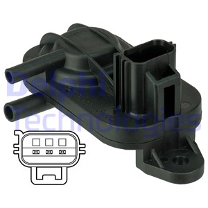 Piese Auto - Senzor presiune gaze evacuare (numar pini: 3,) VOLVO C30, C70 II, S40 II, S60 I, S80 II, V50, V70 II, V70 III, XC70, XC90 I; FORD C-MAX, FOCUS C-MAX, FOCUS II, GALAXY, KUGA I 1.6D-2.4D dupa 2000