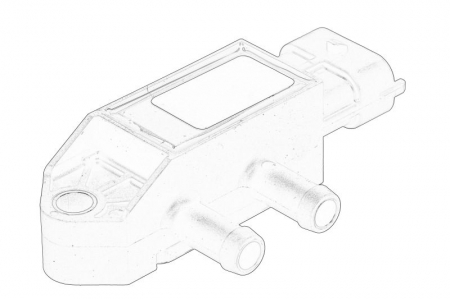 Electrica - Senzor presiune gaze evacuare potrivit VOLVO potrivit RVI C, D; VOLVO 7900, 8900, 9700, 9900, B11, FE II, FL III D11K430-DTI8-122HS 05.12-