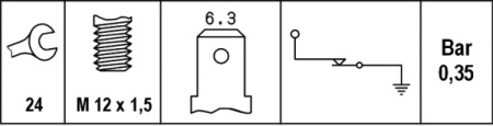 Senzor presiune ulei (0,2-0,5bar; 1 pin; negru) potrivit MERCEDES G (W463), SPRINTER 2-T (B901, B902), SPRINTER 3-T (B903), SPRINTER 4-T (B904), V (638/2), VITO (W638) 0.6-3.6 08.72- [1]