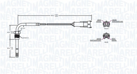 Senzor temperatura evacuare (dupa convertizor catalitic) potrivit ALFA ROMEO MITO; FIAT GRANDE PUNTO, PUNTO EVO 1.3D/1.6D 07.08- [1]