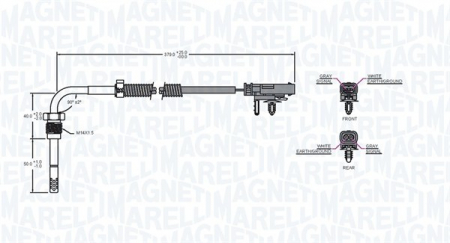 Senzor temperatura evacuare (dupa DPF) potrivit VOLVO C30, C70 II, S40 II, S60 II, S80 II, V40, V50, V60 I, V70 III, XC60 I, XC70 II 2.0D/2.4D/2.4DH 10.07-02.17 [1]