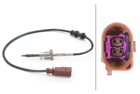 Electrica - Senzor temperatura evacuare potrivit VW PASSAT B6, PASSAT B7 1.6D/1.9D/2.0D 2005-2014 - (dupa DPF)