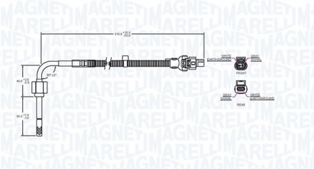 Senzor temperatura evacuare (inainte de catalizator) potrivit MERCEDES C (W204), CLS (C218), CLS (C219), CLS SHOOTING BRAKE (X218), E T-MODEL (S211), E T-MODEL (S212) 2.2D-3.5 01.05-12.17 [1]