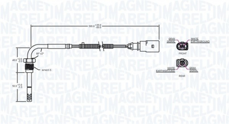 Senzor temperatura evacuare (inainte de DPF) potrivit AUDI A6 ALLROAD C6, A6 C6, A8 D3, Q7 2.7D/3.0D/4.2D 08.03-08.11 [1]