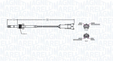Senzor temperatura evacuare (inainte de DPF) potrivit FIAT MULTIPLA 1.9D 04.02-06.10 [1]