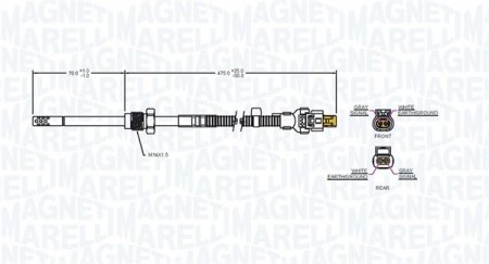 Senzor temperatura evacuare (inainte de DPF) potrivit MERCEDES C T-MODEL (S205), C (W205), GLK (X204), S (W221) 2.2D/2.2DH/3.0D 12.05-05.18 [2]