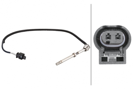 Electrica - Senzor temperatura evacuare potrivit MERCEDES C (W204), C T-MODEL (S204), E (VF211), E (W211), E T-MODEL (S211), GL (X164), M (W164), dreapta (W251, V251), S (W221) 1.5D-4.0D dupa 2002 - (inainte de D