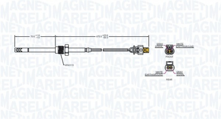 Senzor temperatura evacuare (inainte de DPF) potrivit MERCEDES CLC (CL203), CLK (C209), E T-MODEL (S211), E (W211), R (W251, V251), S (W221) 2.1D/2.2D/3.0D 03.02-12.13 [1]
