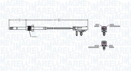 Senzor temperatura evacuare (inainte de DPF) potrivit VOLVO S60 II, S80 II, V60 I, V70 III, XC60 I, XC70 II 2.4D/2.4DH 08.07-02.17 [1]