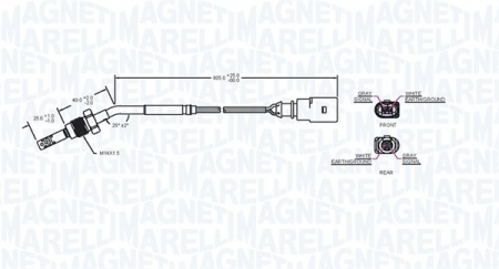 Senzor temperatura evacuare potrivit AUDI A4 B7, A6 C6 2.0D 2004-2011 - (inainte de turbo) [1]
