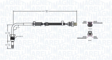 Senzor temperatura evacuare (inainte de turbo) potrivit MERCEDES A (W176), B SPORTS TOURER (W246, W242), C T-MODEL (S204), C (W204), CLA (C117), CLS (C218) 1.8D-3.0D 03.05- [1]