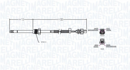 Senzor temperatura evacuare MERCEDES C T-MODEL (S204), C (W204), E T-MODEL (S211), E (W211), SPRINTER 3,5-T (906), SPRINTER 3-T (906), SPRINTER 4,6-T (906), SPRINTER 5-T (906) 2.1D-4.0D dupa 2002 [1]