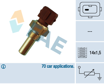 Elemente sistem racire - Senzor temperatura lichid racire  (numar pini: 1, maro) BMW Seria 3 (E30), 5 (E28), 5 (E34), Z1 1.6-3.6 intre 1981-1995