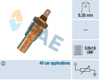 Elemente sistem racire - Senzor temperatura lichid racire  (numar pini: 1, maro) NISSAN BLUEBIRD, PATROL III/1, PICK UP, PRAIRIE, STANZA, SUNNY I, SUNNY II 1.3-2.8 intre 1980-1991