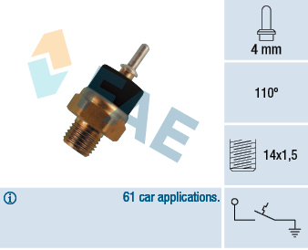 Senzor temperatura lichid racire potrivit MERCEDES 124 (C124), 124 T-MODEL (S124), 124 (W124), 190 (W201), E (A124), E (C124), E T-MODEL (S124) 1.8-6.0 1984-2000 (numar pini: 1, negru) [1]