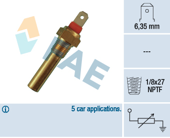 Elemente sistem racire - Senzor temperatura lichid racire  (numar pini: 1, rosu) FORD RANGER 2.5D intre 1999-2006