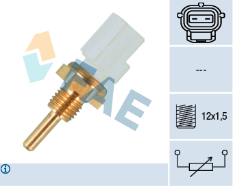 Elemente sistem racire - Senzor temperatura lichid racire  (numar pini: 2, alb) VOLVO S60 II, S80 II, V40, V60 I, V70 III, XC60, XC70 II, XC90 I, XC90 II; CITROEN C1; DAIHATSU CUORE VII, MATERIA, SIRION, TERIOS 1.0-5.0 dupa 2