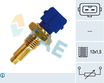 Elemente sistem racire - Senzor temperatura lichid racire  (numar pini: 2, albastru lung head) IVECO DAILY II, DAILY III; ALFA ROMEO 145, 146, 155; CHEVROLET AVEO / KALOS; CITROEN JUMPER; FIAT CINQUECENTO, COUPE 0.9 