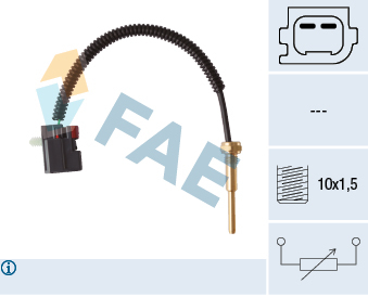 Elemente sistem racire - Senzor temperatura lichid racire  (numar pini: 2, gri) FORD TRANSIT; LAND ROVER DEFENDER 2.4D/3.2D intre 2000-2016