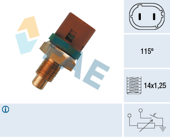Elemente sistem racire - Senzor temperatura lichid racire  (numar pini: 2, maro) RENAULT ESPACE III, KANGOO, KANGOO EXPRESS, LAGUNA I, LAGUNA II, MEGANE I, MEGANE I CLASSIC, MEGANE I COACH, MEGANE SCENIC 1.9D/2.0/2.2D dupa 19