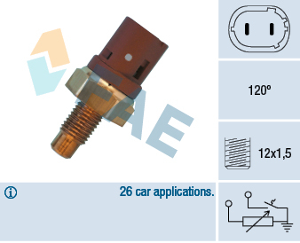 Elemente sistem racire - Senzor temperatura lichid racire  (numar pini: 2, maro) VOLVO S40 I, V40; RENAULT LAGUNA I 1.6-2.0 intre 1995-2004