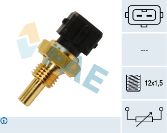Elemente sistem racire - Senzor temperatura lichid racire  (numar pini: 2, negru) ALFA ROMEO 145, 146, 33; FIAT PUNTO, SIENA 1.2/1.4 intre 1991-2002