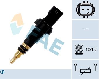 Elemente sistem racire - Senzor temperatura lichid racire  (numar pini: 2, negru) BMW Seria 1 (E81), 1 (E82), 1 (E88), 3 (E90), 3 (E91), 3 (E92), 3 (E93), 5 (E60), 5 (E61), 7 (F01, F02, F03, F04), X3 (E83) 2.0D/3.0D intre 200