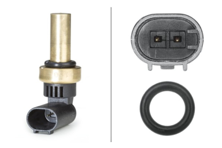 Electrica - Senzor temperatura lichid racire potrivit ALFA ROMEO 159; CHEVROLET AVEO, CRUZE, ORLANDO, TRAX, VOLT; FIAT CROMA; OPEL ADAM, AMPERA, ASTRA H 1.2-1.8LPG dupa 2005 (numar pini: 2, negru)
