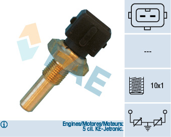 Senzor temperatura lichid racire potrivit AUDI 100 C3, 100 C4, 80 B4, 90 B3, A6 C4, CABRIOLET B3, COUPE B2, COUPE B3 2.0/2.3 1984-1996 (numar pini: 2, negru) [1]