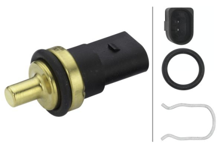 Electrica - Senzor temperatura lichid racire potrivit AUDI A2, A3, A4 B5, A4 B6, A4 B7, A4 B8, A5, A6 ALLROAD C6, A6 C5, A6 C6, A8 D3, Q7; DODGE JOURNEY; JEEP COMPASS 1.2-4.2D dupa 1995 (numar pini: 2, negru)