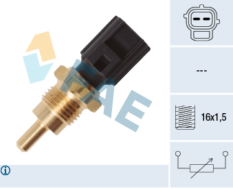 Electrica - Senzor temperatura lichid racire potrivit MITSUBISHI GALANT VIII, L200, PAJERO CLASSIC, PAJERO II, PAJERO III, PAJERO SPORT I, SPACE RUNNER 2.0D/2.5D/3.2D dupa 1990 (numar pini: 2, negru)