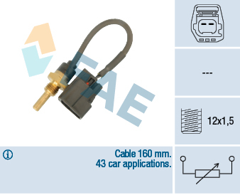Elemente sistem racire - Senzor temperatura lichid racire  (numar pini: 2, negru) VOLVO C70 I, S40 I, S60 I, S70, S80 I, V40, V70 I, V70 II, XC70 CROSS COUNTRY 1.6-2.4LPG intre 1995-2010